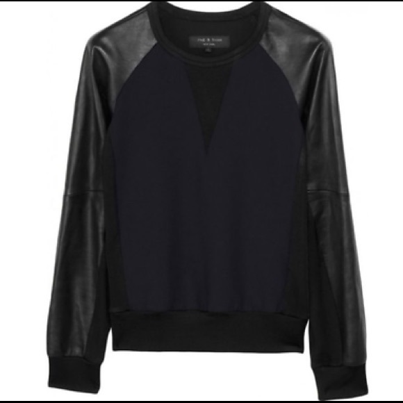 Rag and bone kent leather sweater - Picture 2 of 3